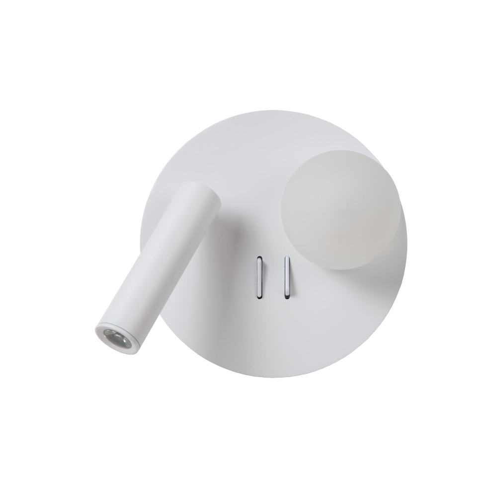 Lucide Design bedlampjeMatiz wit met USB oplaadpunt - 77286/02/31
